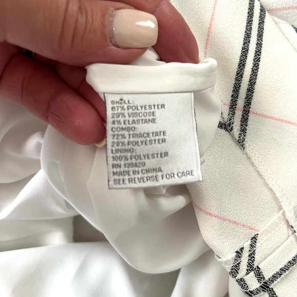 CARLISLE•New York ivory plaid sleeveless sheath dress 2 EUC - Picture 6 of 7